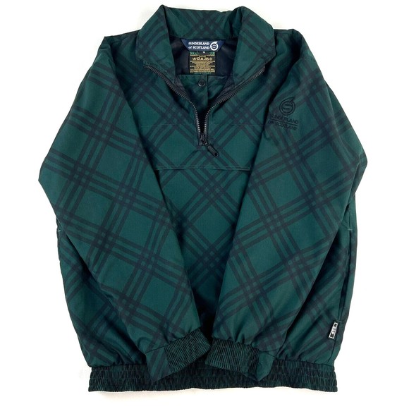 Sunderland Of Scotland Cygnet Ladies Weatherbeater Golf Pullover Green Tartan S - Picture 1 of 10